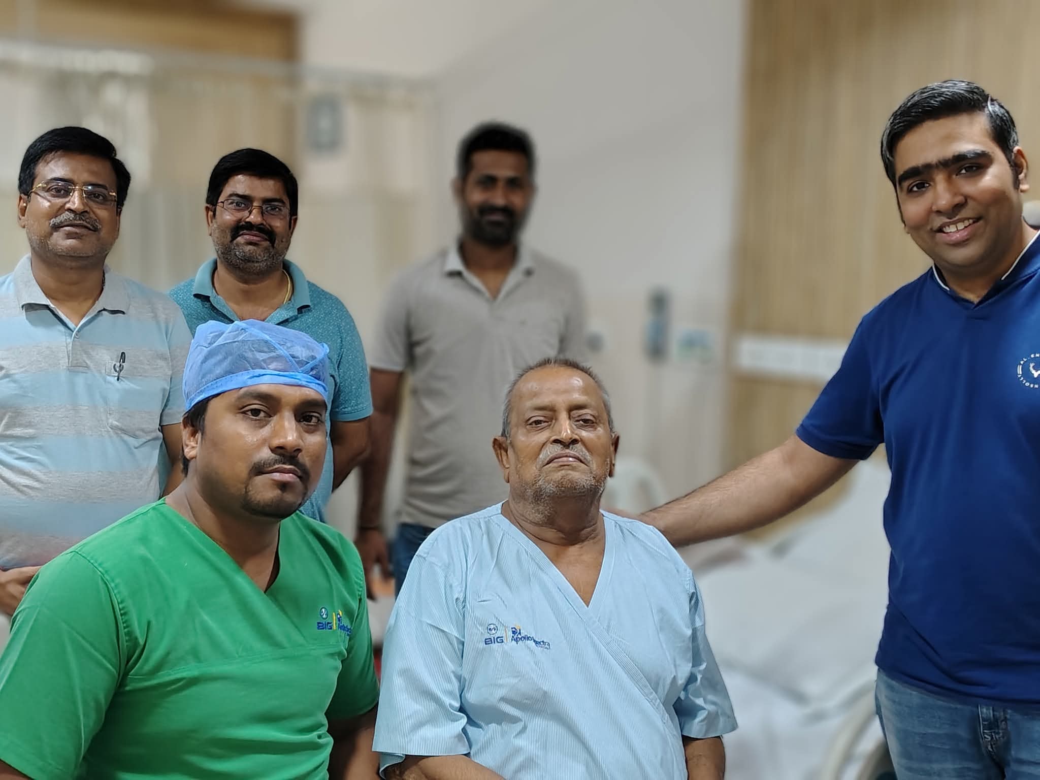 Dr. Sinha with happy patients